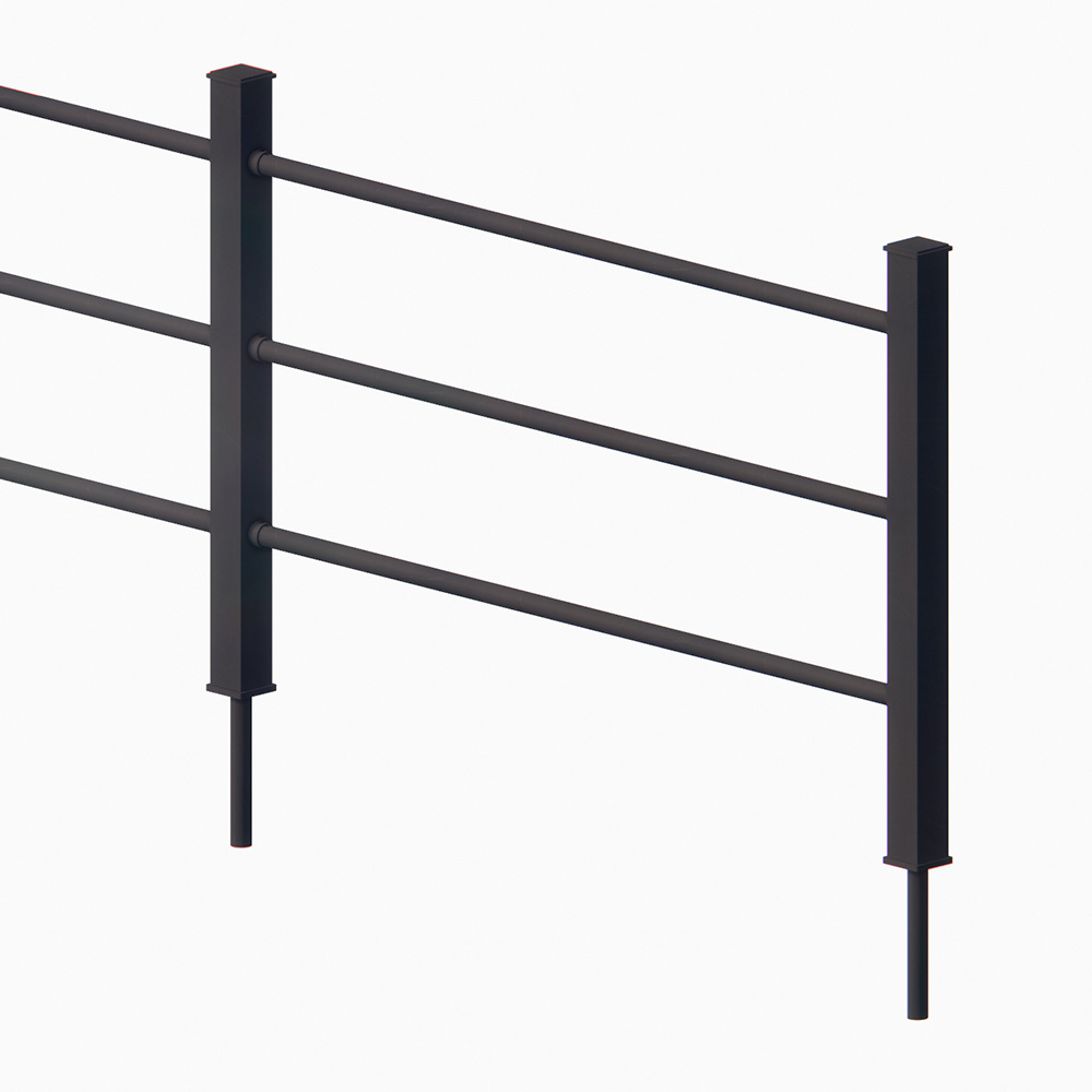 Istutusten suoja-aita nelikulmaisella tolpalla H1000