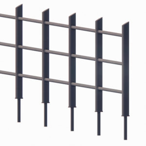 Istutusten suoja-aita pyöreällä tolpalla H1000