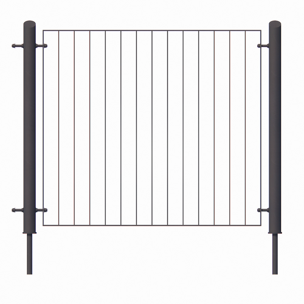 Teräsaita pyöreällä tolpalla ja aitakehikolla - Image 2