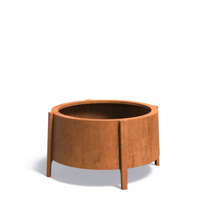 Pyöreä Corten astia erillisjaloilla
