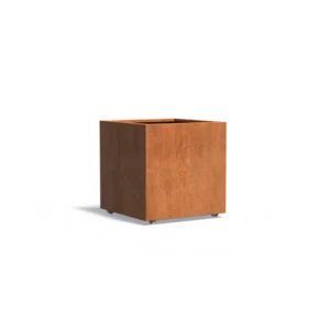 Corten kulmikas astia pyörillä