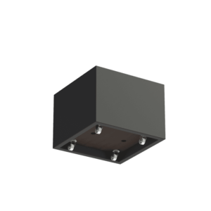 Kulmikas alumiininen istutusastia pyörllä