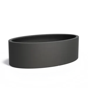 Ellipsin muotoinen lujitemuovinen istutusastia