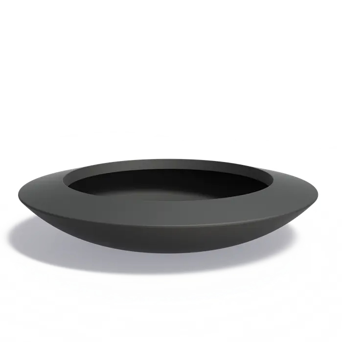 Lujitemuovinen laakea istutusastia