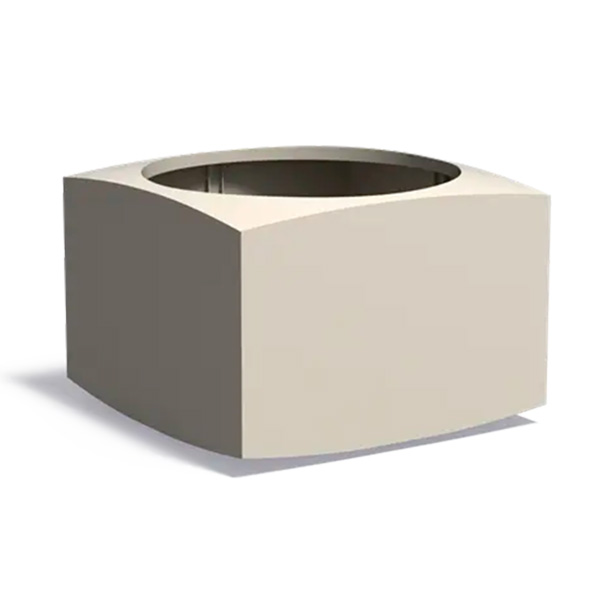 Kaareva 1000x1000x700 alumiini-istutusastia