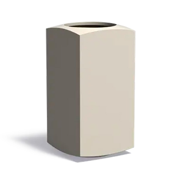 Kaareva 500x500x1000 alumiini-istutusastia