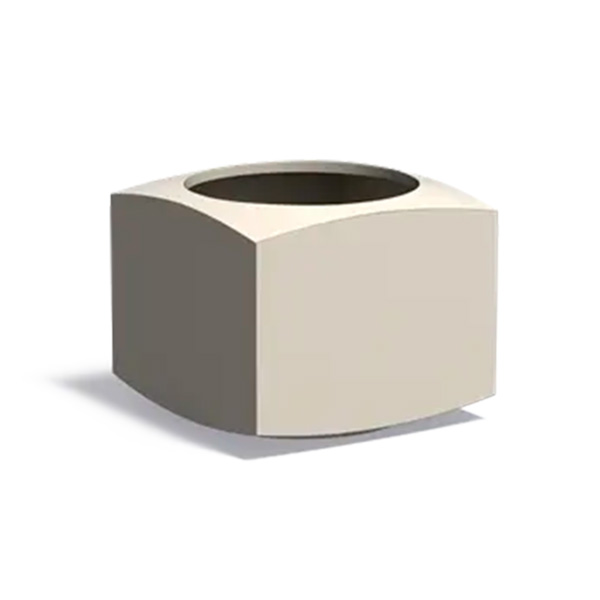 Kaareva 600x600x500 alumiini-istutusastia