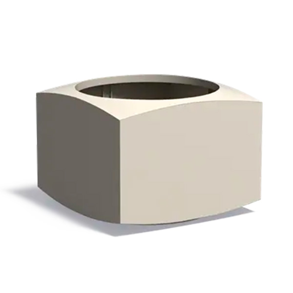 Kaareva 800x800x600 alumiini-istutusastia