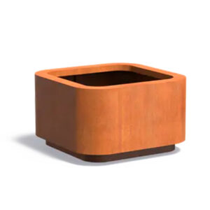 Nelikaari 1000x1000x600 Corten-istutusastia