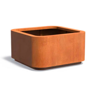 Nelikaari 1500x1500x800 Corten-istutusastia