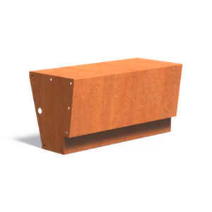 Corten-reunatuki leveä leikkauksella suora 500 x 1000 mm