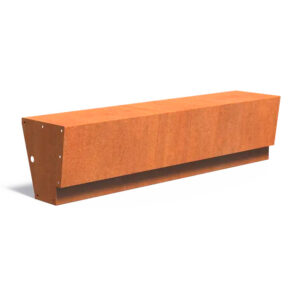 Corten-reunatuki leveä leikkauksella suora 500 x 2000 mm