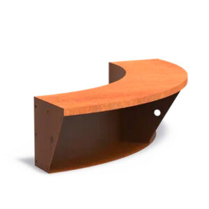 Corten-reunatuki leveä sisäkaari 400 x 1000 mm