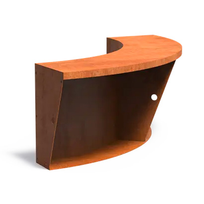 Corten-reunatuki leveä sisäkaari 600 x 1000 mm