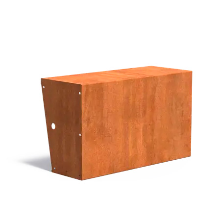 Corten-reunatuki leveä suora 600 x 1000 mm