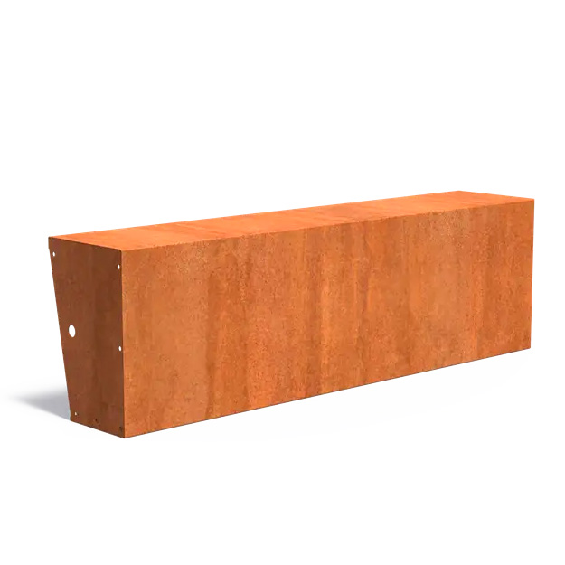 Corten-reunatuki leveä suora 600 x 2000 mm