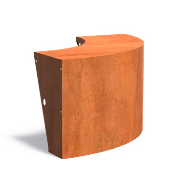 Corten-reunatuki leveä ulkokaari 600 x 1000 mm