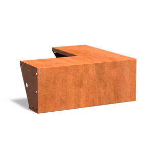 Corten-reunatuki leveä ulkokulma 400 x 1000 mm