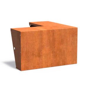 Corten-reunatuki leveä ulkokulma 600 x 1000 mm