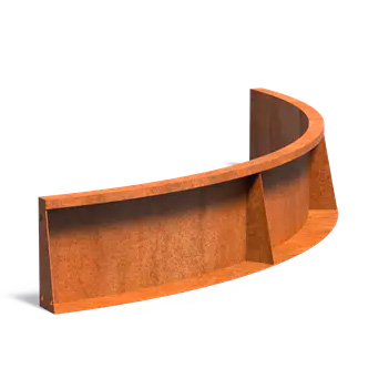 Corten-reunatuki sisäkaari 300 x 1500 mm