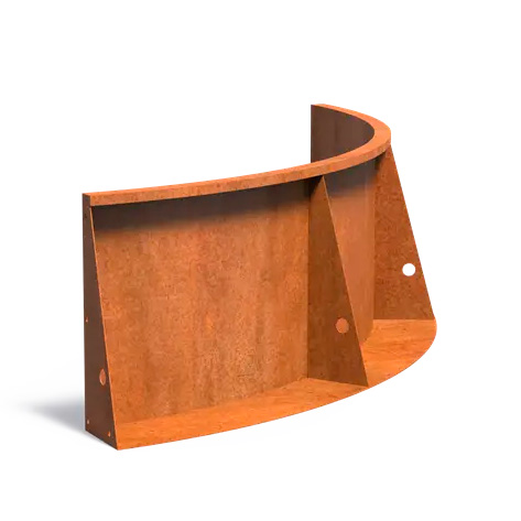 Corten-reunatuki sisäkaari 600 x 1500 mm