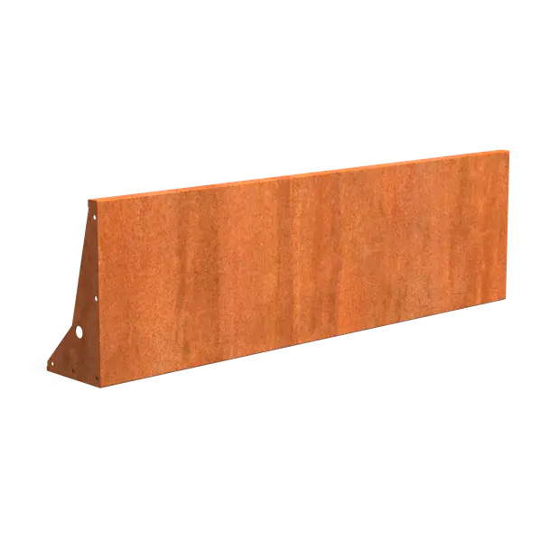 Corten-reunatuki suora 600 x 2000 mm