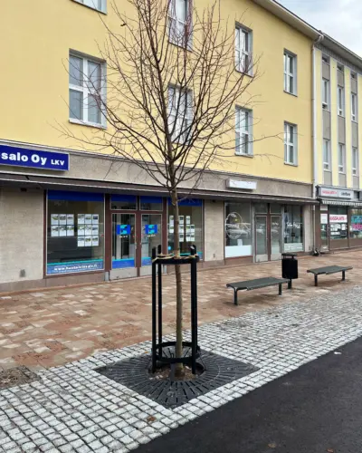 Puun runkosuoja HA22 600, maaritilä Classico 2.0, KasvuVirta -ilmastuskaivo. Horninkatu, Salo